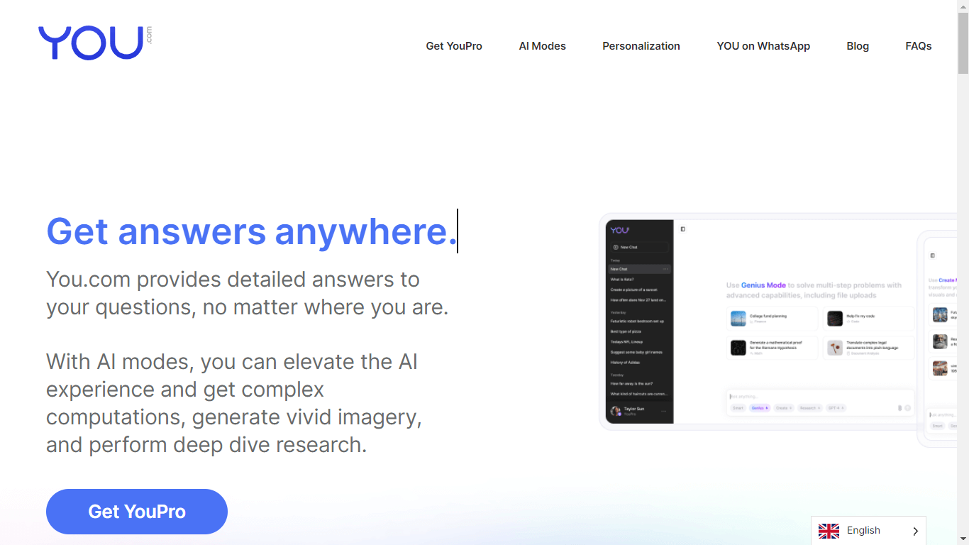 YouChat AI chatbot