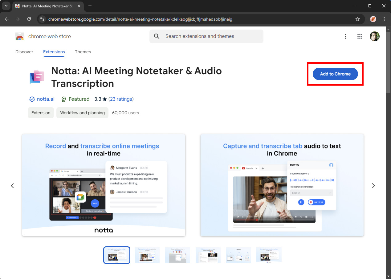 Integrate Notta with Google Meet