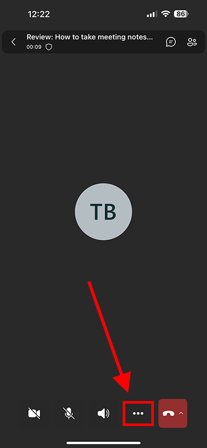 tap the three-dot icon at the bottom of the screen