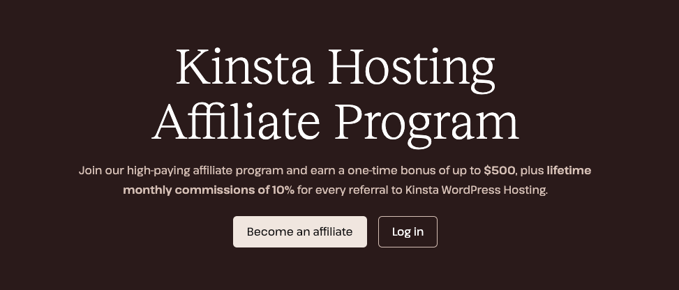 Kinsta affiliate program