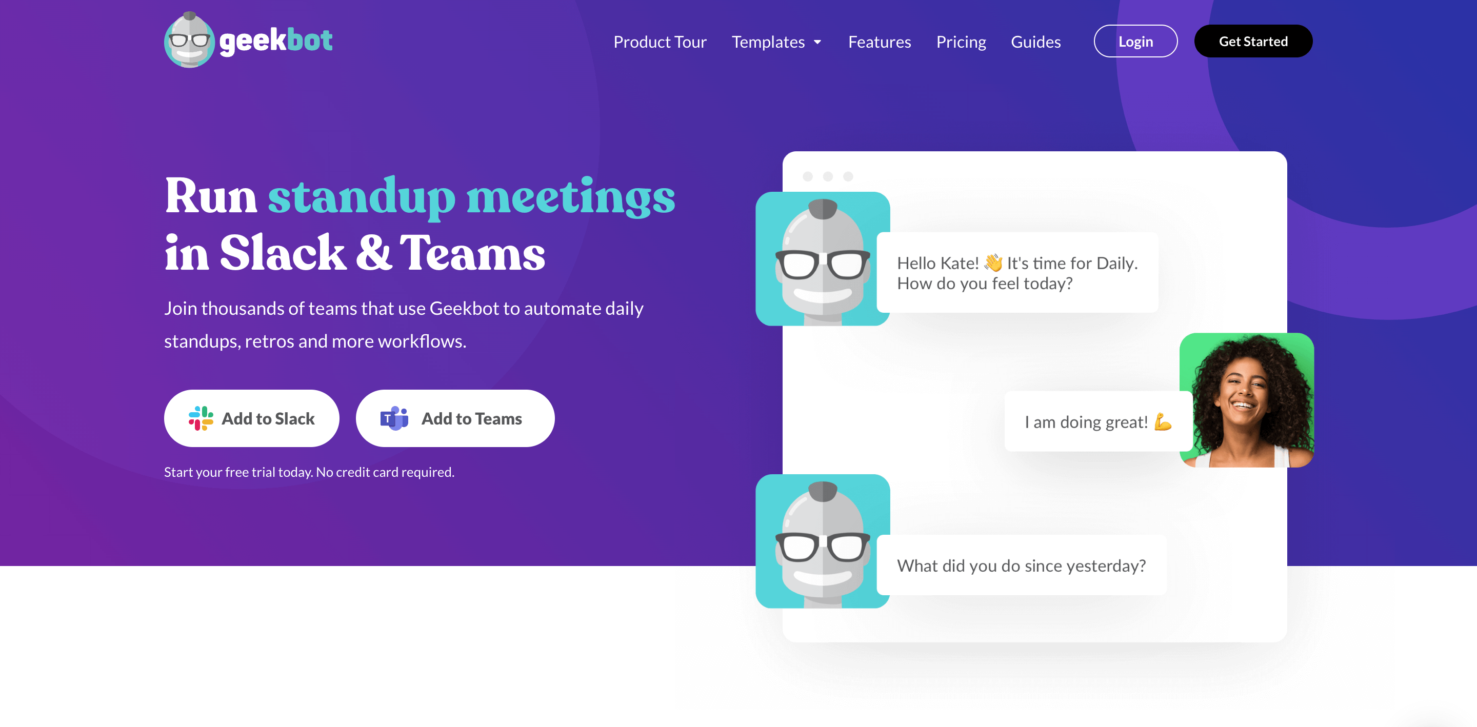 Replace time-consuming meetings with Geekbot on Slack