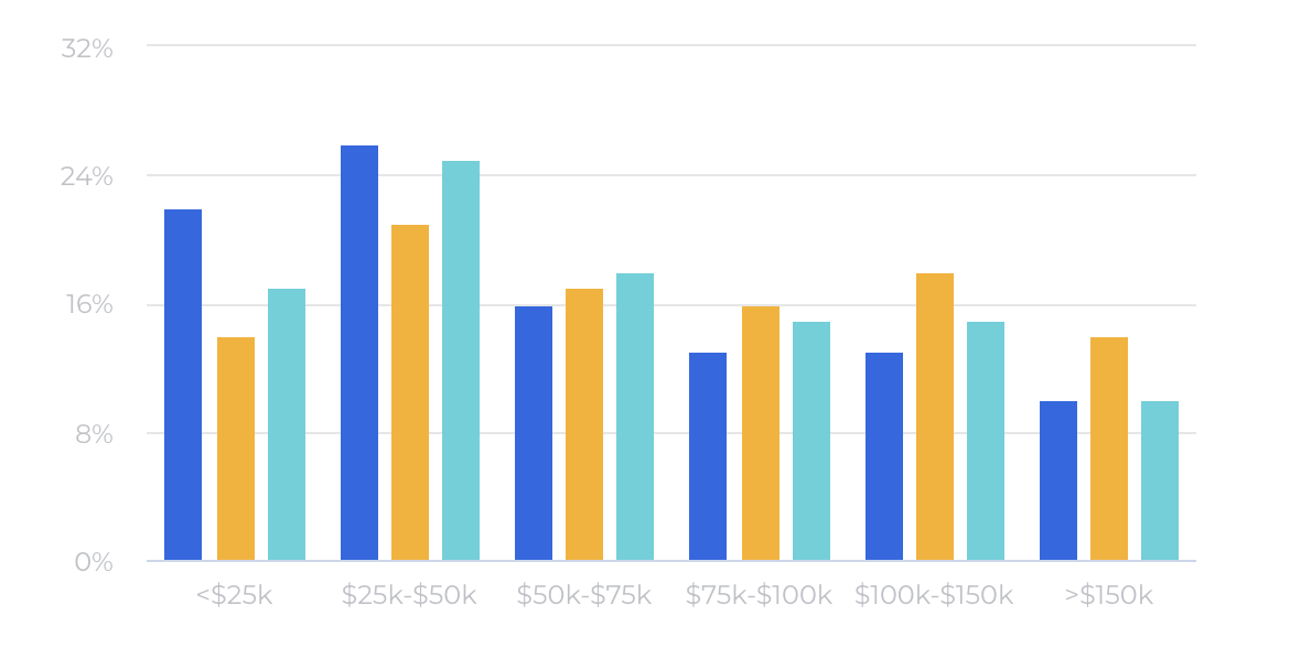 Netflix users by income