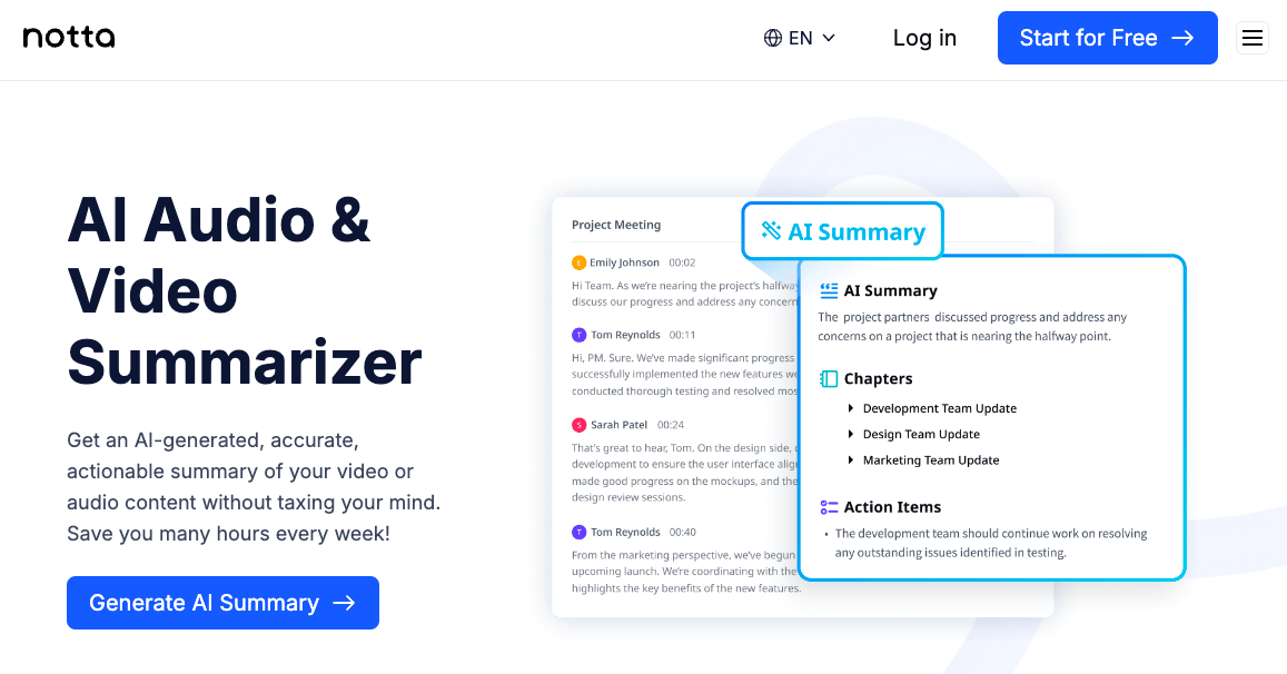 Notta ai summarizer
