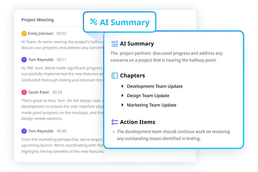 Notta AI Summary feature