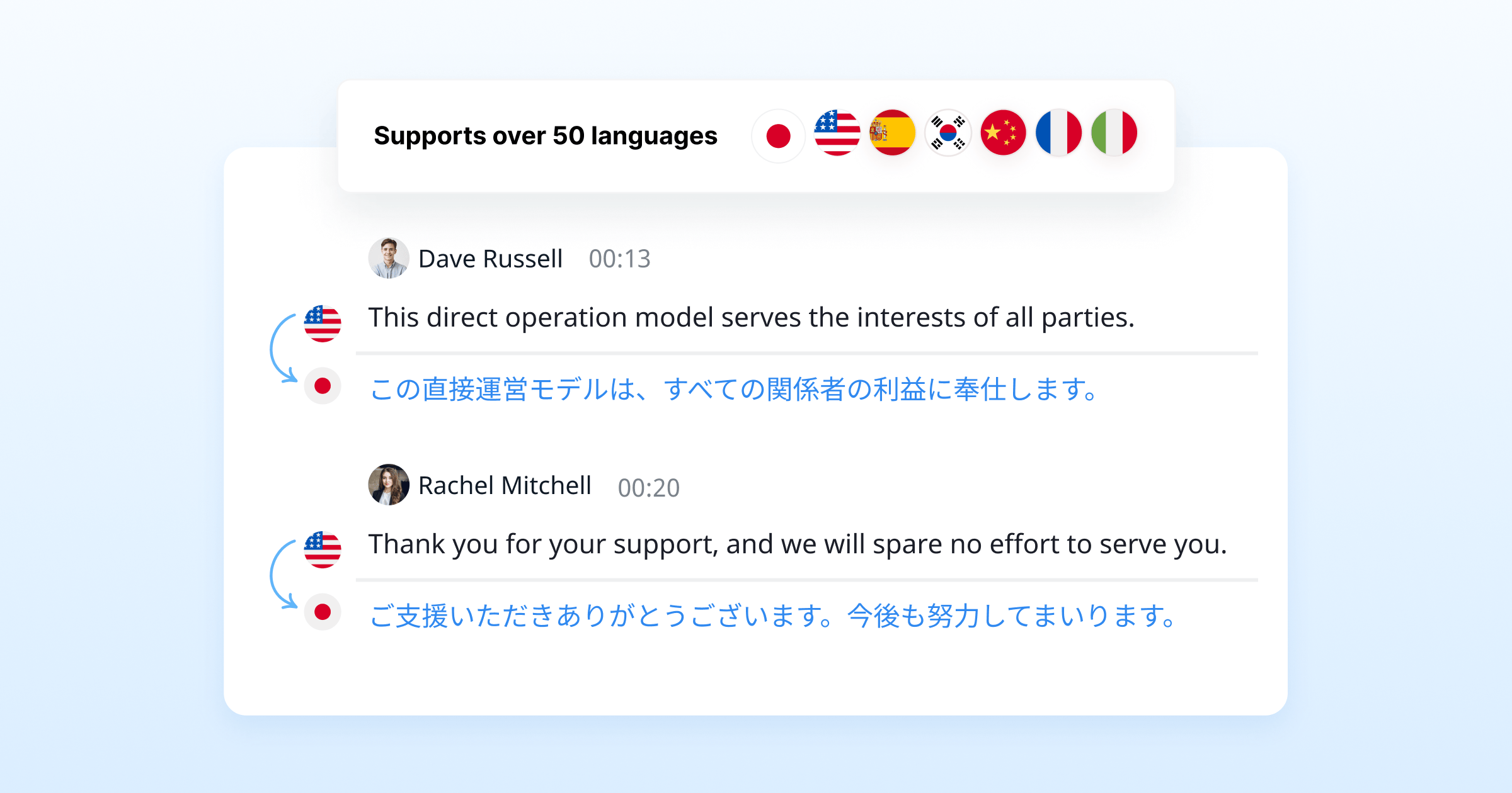 real time translation